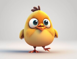 Cute Chicken Cartoon Character