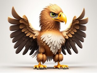 Cute Eagle Cartoon Character