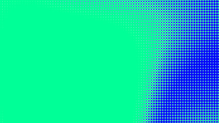 Dots halftone green blue color pattern gradient texture with technology digital background. Dots pop art comics with summer background.