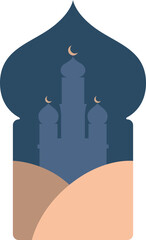 simple mosque ramadan element
