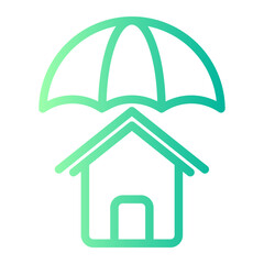 home insurance gradient icon