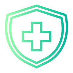 medical insurance gradient icon