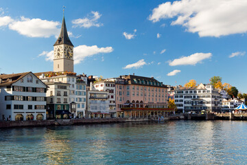Old town of Zurch, Lake Zurich, Switzerland - obrazy, fototapety, plakaty