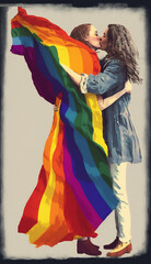 Fototapeta premium Two women celebrate diversity