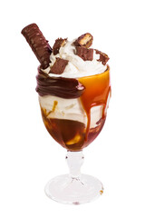 Taça de Sorvete com Chocolate com borda recheada