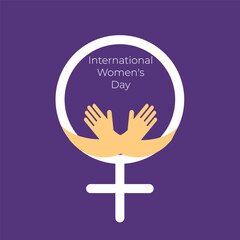 Design for international women's day with embrace equity theme