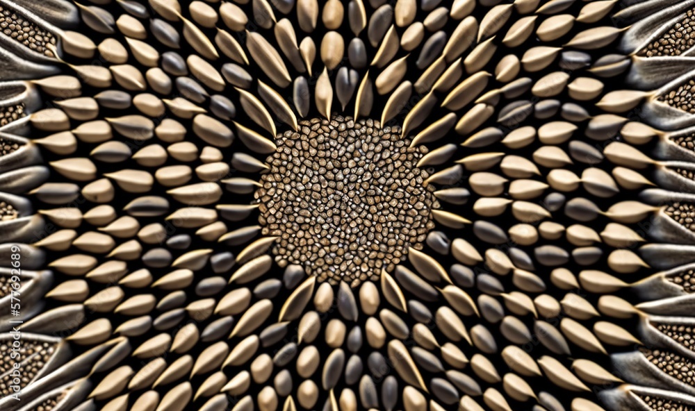 Poster a close up of a metal object with a pattern on it. generative ai