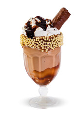 Delicious Cup of Ice Cream Stuffed and Decorated