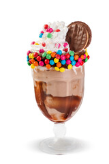 Delicious Cup of Ice Cream Stuffed and Decorated