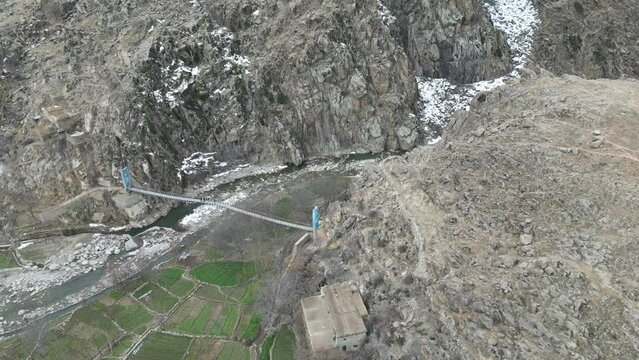 Dawlat Shah District of Laghman Province, aerial video of Afghanistan
