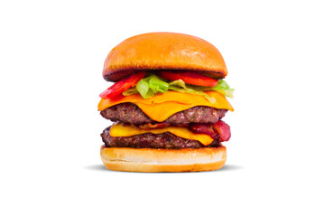 Hamburger isolated on white