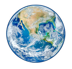 Planet Earth sphere on transparent background. Planet Earth png. Elements of This Image Furnished By NASA.
