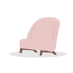 soft home armchair in dusty pink color