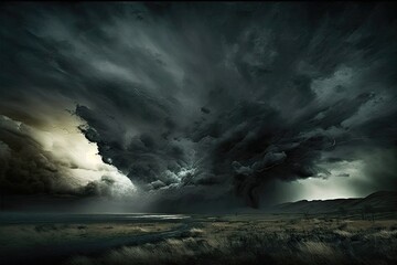 Storm with clouds background
