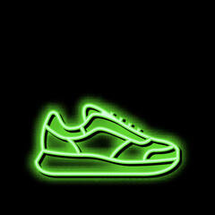 everyday shoe care neon glow icon illustration