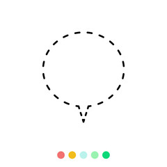 Speech bubbles linear vector element, Text balloon, Vector icon.