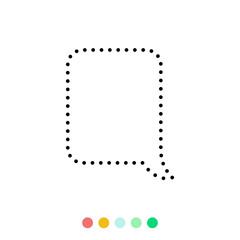 Speech bubbles linear vector element, Text balloon, Vector icon.