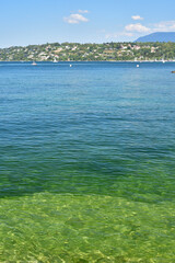 Geneva, Switzerland. Lake Geneva in summer. August 16, 2022.