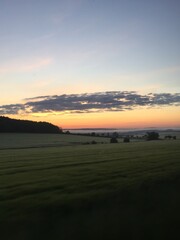 sunset over the river