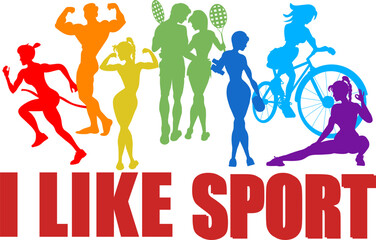 I like sport All the colors of the rainbow. Red, orange, yellow, green, blue, indigo, violet..