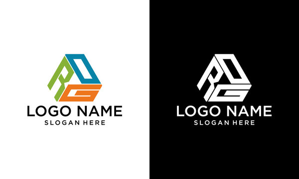 letter rdg or drg triangle modern logo