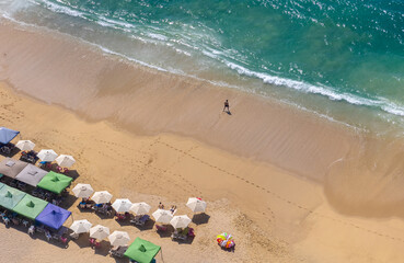 Mexico, Acapulco resort beaches and scenic ocean views near Zona Dorada Golden Beach zone.