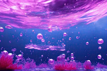 Bubble in water splash generative ai