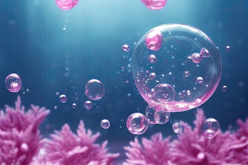 Air bubble from seafloor generative ai