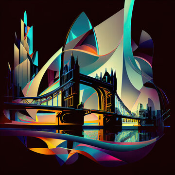abstract city skyline