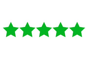green rate icon star design transparent background