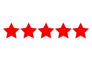 Fototapeta premium red rating star design transparent background