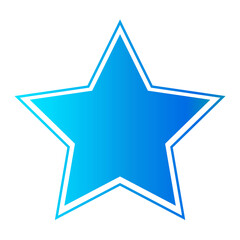 blue star design with line transparant background