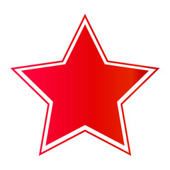 red star design with line transparant background
