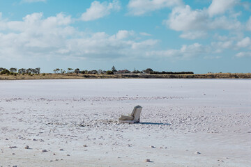 beach in winter salt lake