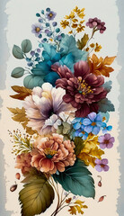 Vibrant Floral Background Texture | AI Generated