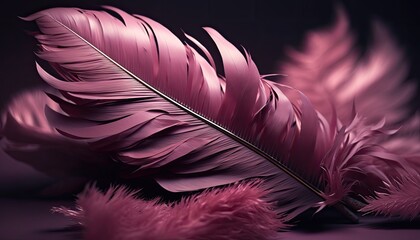 feather on black background generative ai