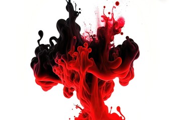 black and red ink splash designs for your creative projects generative ai