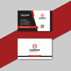 An elegant modern red and black creative business card, Corporate visiting card, Professional business card