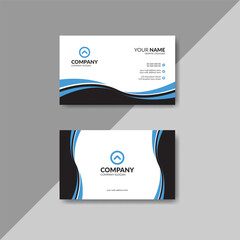 Corporate modern and creative, Blue details simple clean business card design, Professional visiting card design