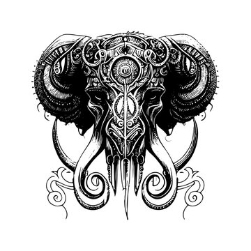 mammoth elephant logo is a striking symbol of strength and resilience, evoking a sense of power and stability for the brand it represents