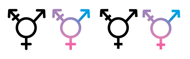 Transgender icon. Vector Illustration - obrazy, fototapety, plakaty