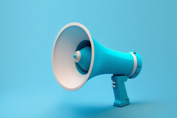 Megaphone on blue Background