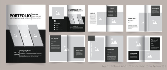 Portfolio template design or architecture portfolio or real estate  portfolio