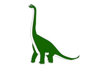 Ultrasaurus With White Background. Vector illustration