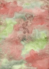 Abstract green leaves and brown watercolor background illustration for decoration on nature and wildlife concept.