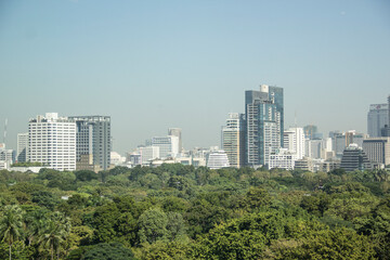 Fototapeta premium Beautiful view of the panorama of Bangkok, Thailand