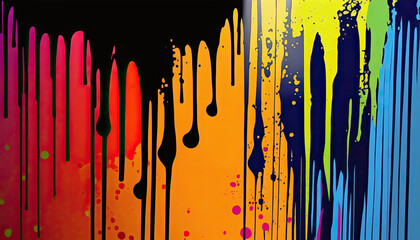 background image, colorful colors running down a wall