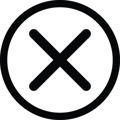 Fototapeta premium Cross Icon vector. Cancel icon. Close icon . Delete sign 