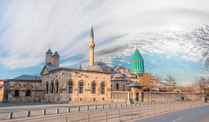 Mevlana museum mosque in Konya, Turkey