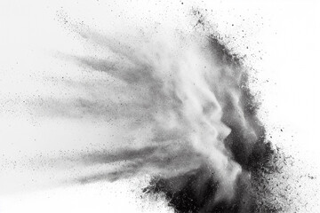 Abstract texture dust particle and dust grain on white background, generative ai